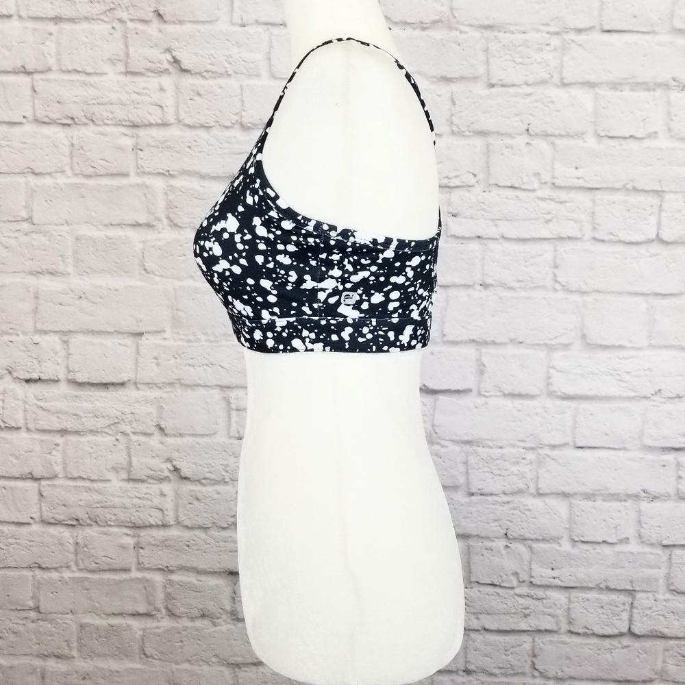 Fabletics Active Black White Spotted Keyhole Work… - image 7